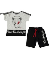 Compleu vara baieti, tricou si pantaloni scurti, Tiger, bumbac